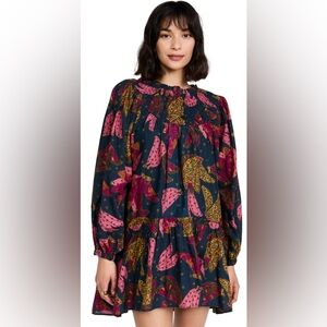 SHORT SLEEVE FARM Rio Patchwork Bananas Mini Dress